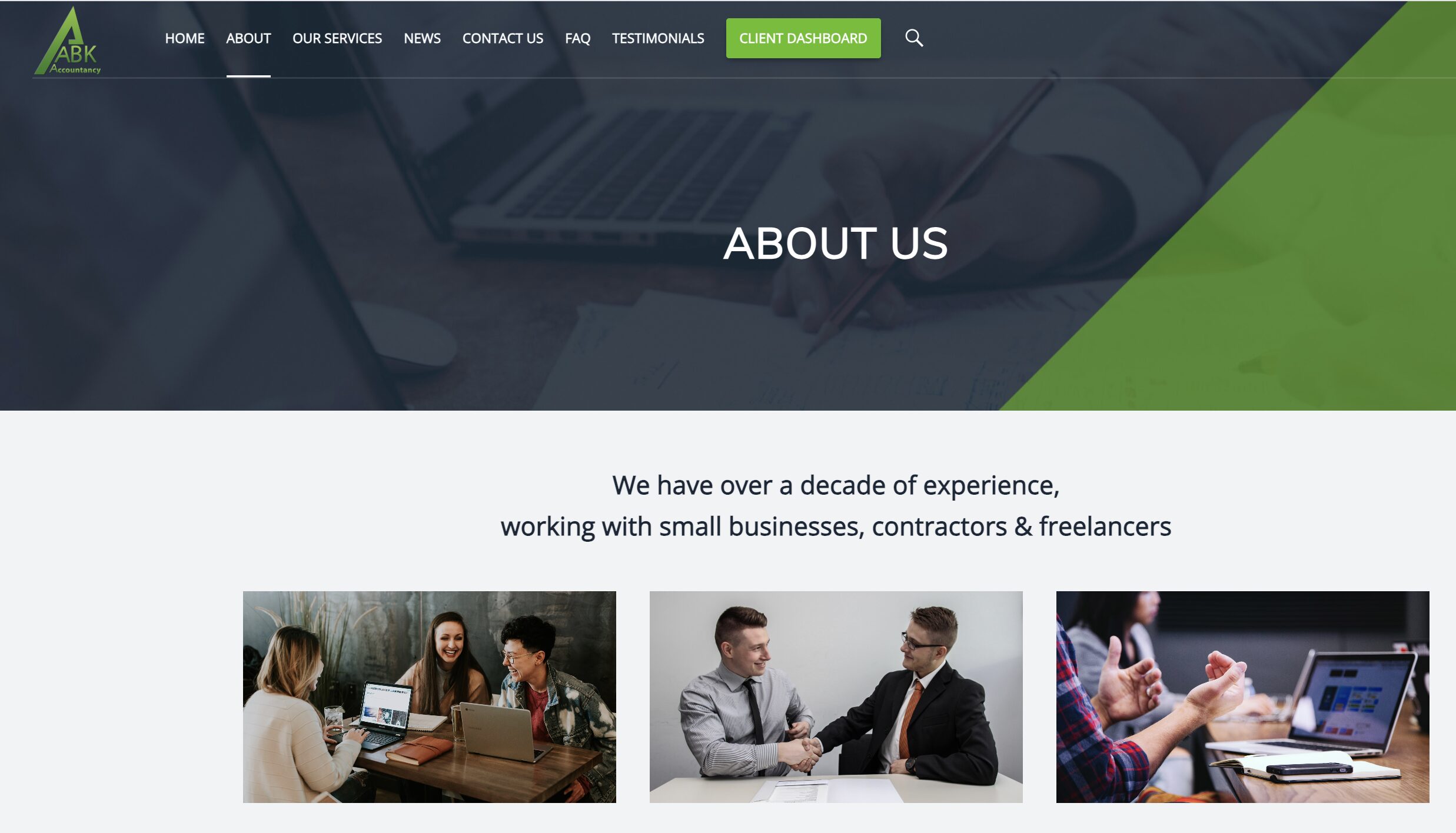 The full ABK Accountancy about page