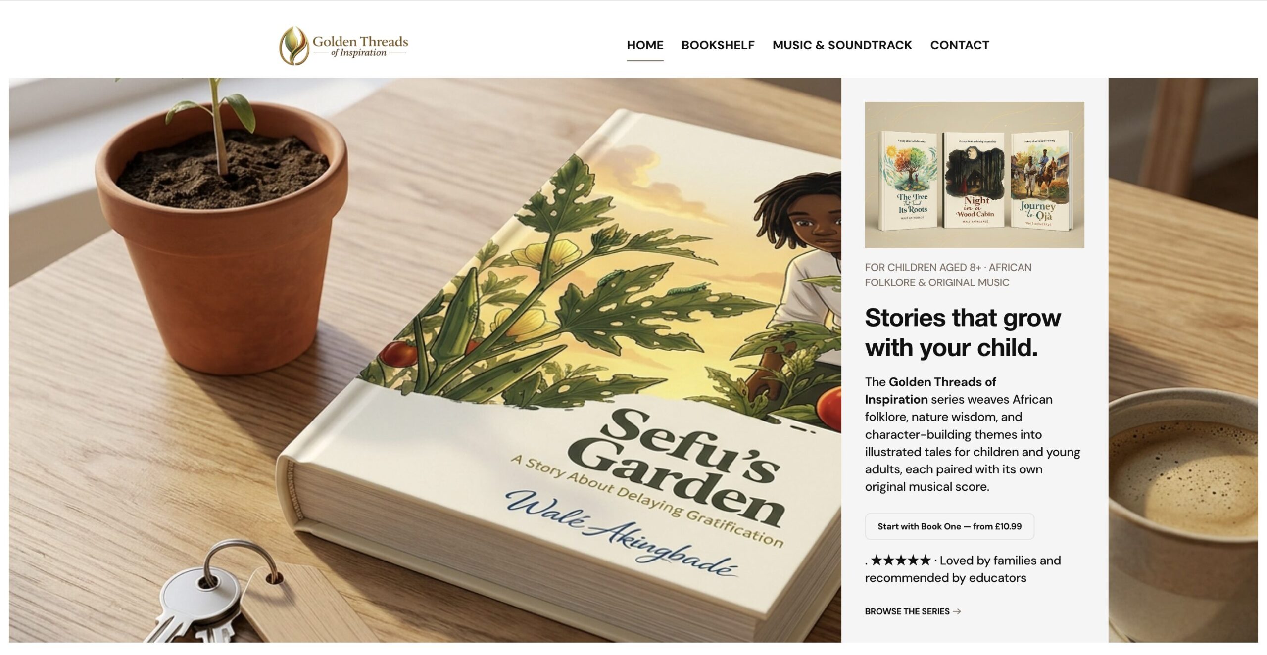 The full Golden Threads of Inspiration homepage